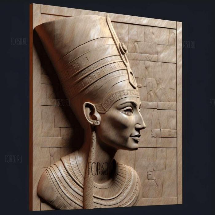 Nefertiti Foia 2 stl model for CNC